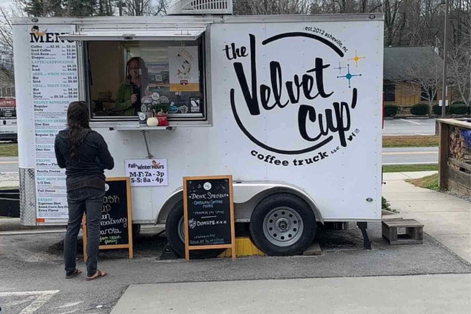 the velvet cup coffee truck asheville nc
